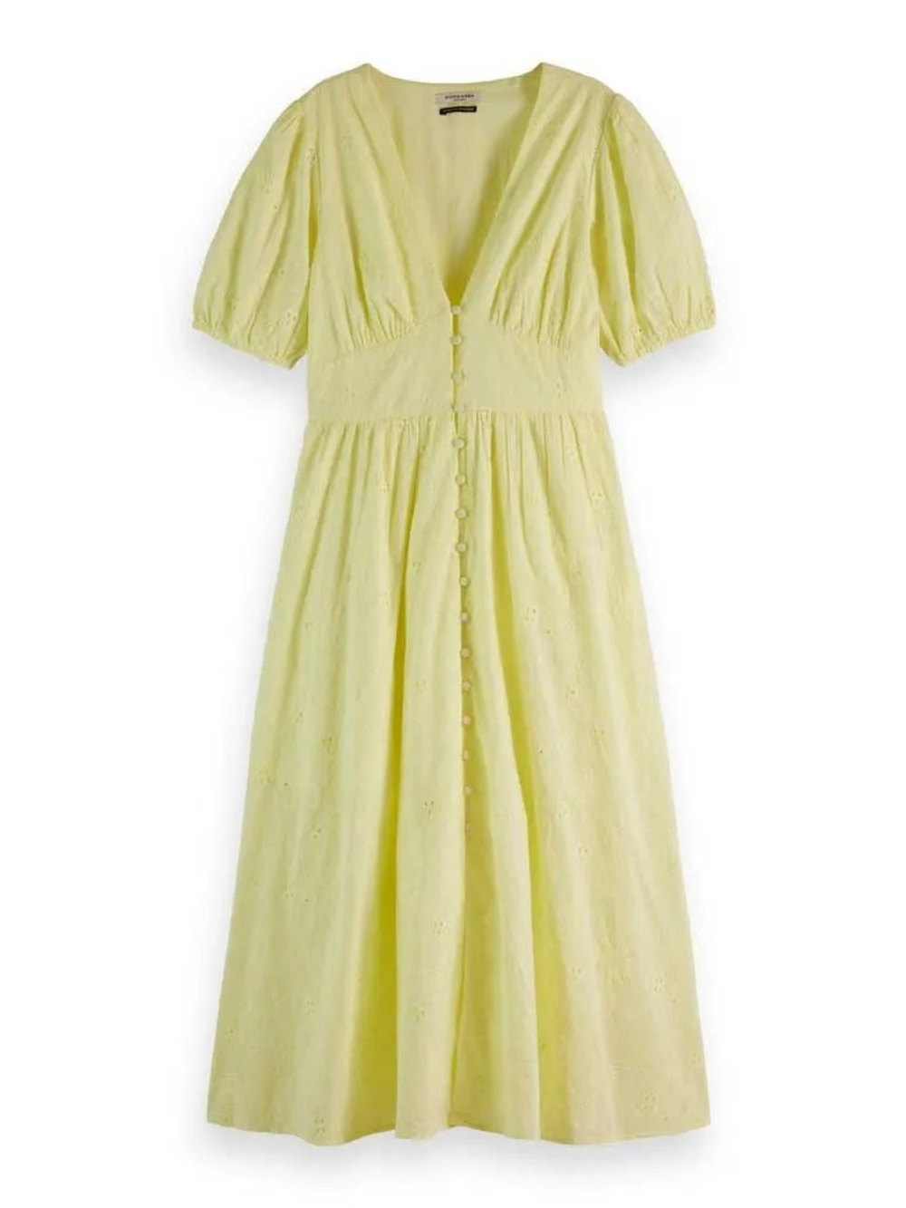 Scotch & Soda Broderie Anglaise Button-Front Midi Dress